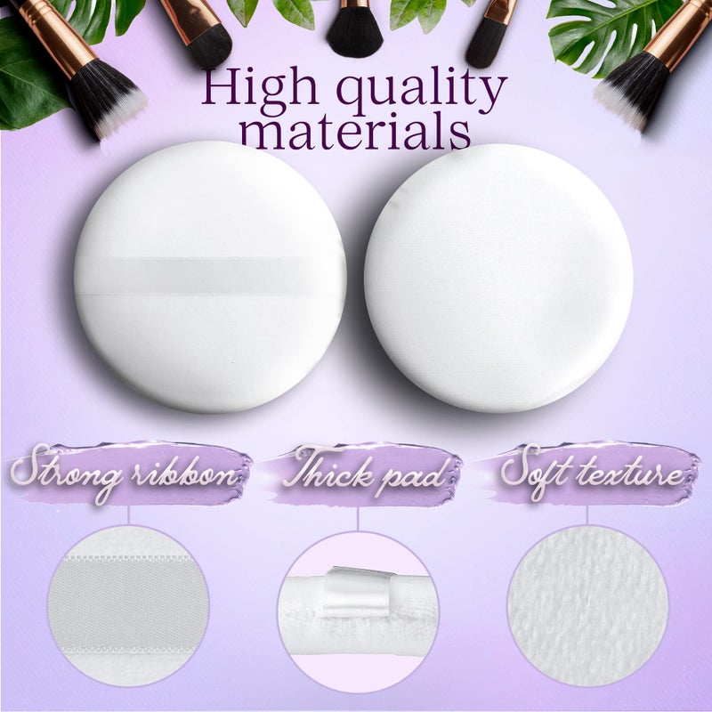 NextClimb Extra Large 4.5â€ White 100% Cotton Powder Puff for Makeup, Round, Comfortable to Hold - Image 5
